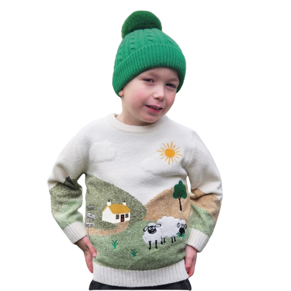 Children’s Irish Sheep Knitted Woollen Jumper