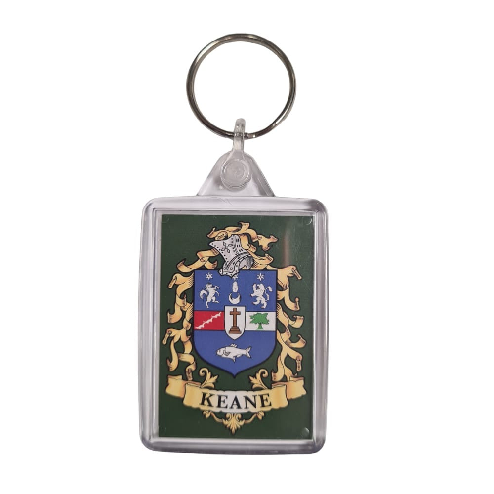 Keane Surname Family Crest Keyring