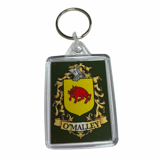 O'Malley Surname Family Crest Keyring