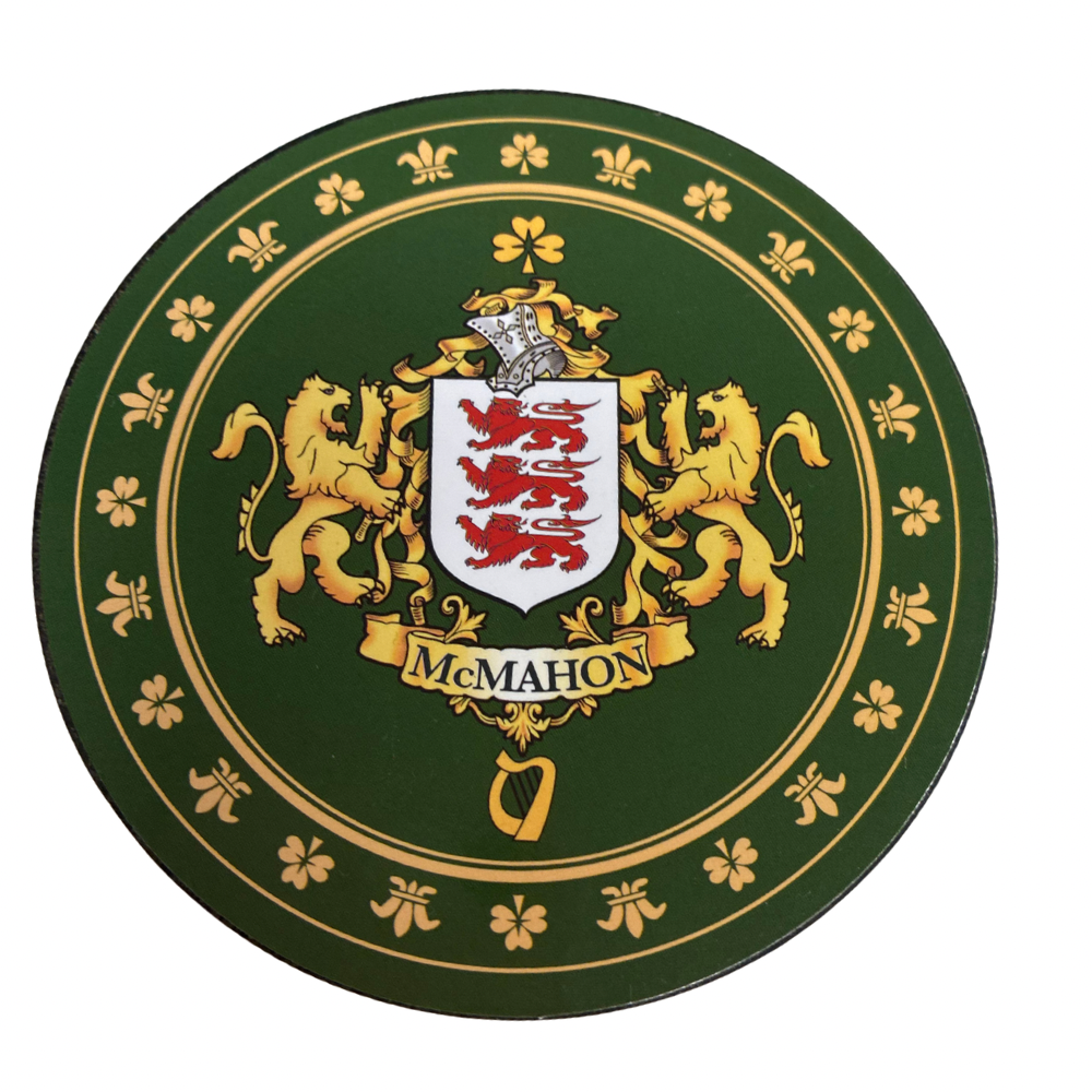 McMahon Family Surname Crest Coaster