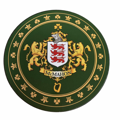 McMahon Family Surname Crest Coaster