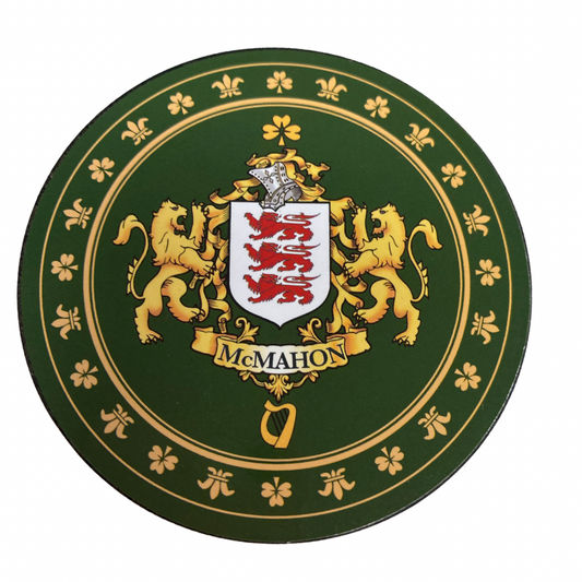 McMahon Family Surname Crest Coaster