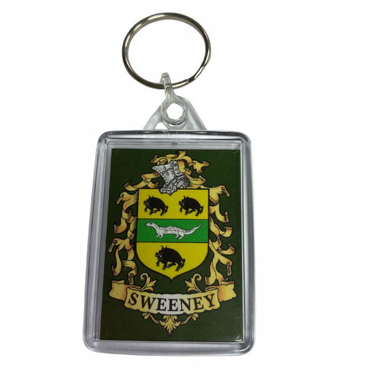 Sweeney Surname Family Crest Keyring