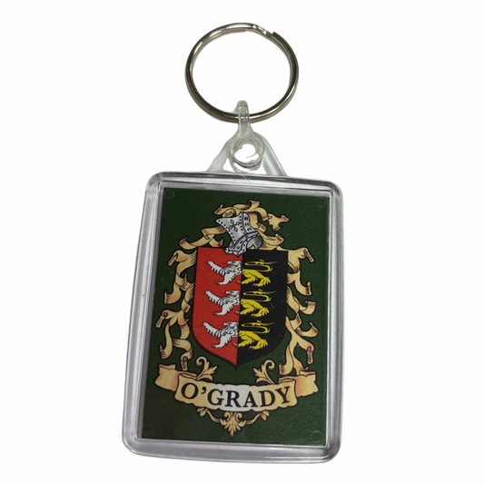 O'Grady Surname Family Crest Keyring