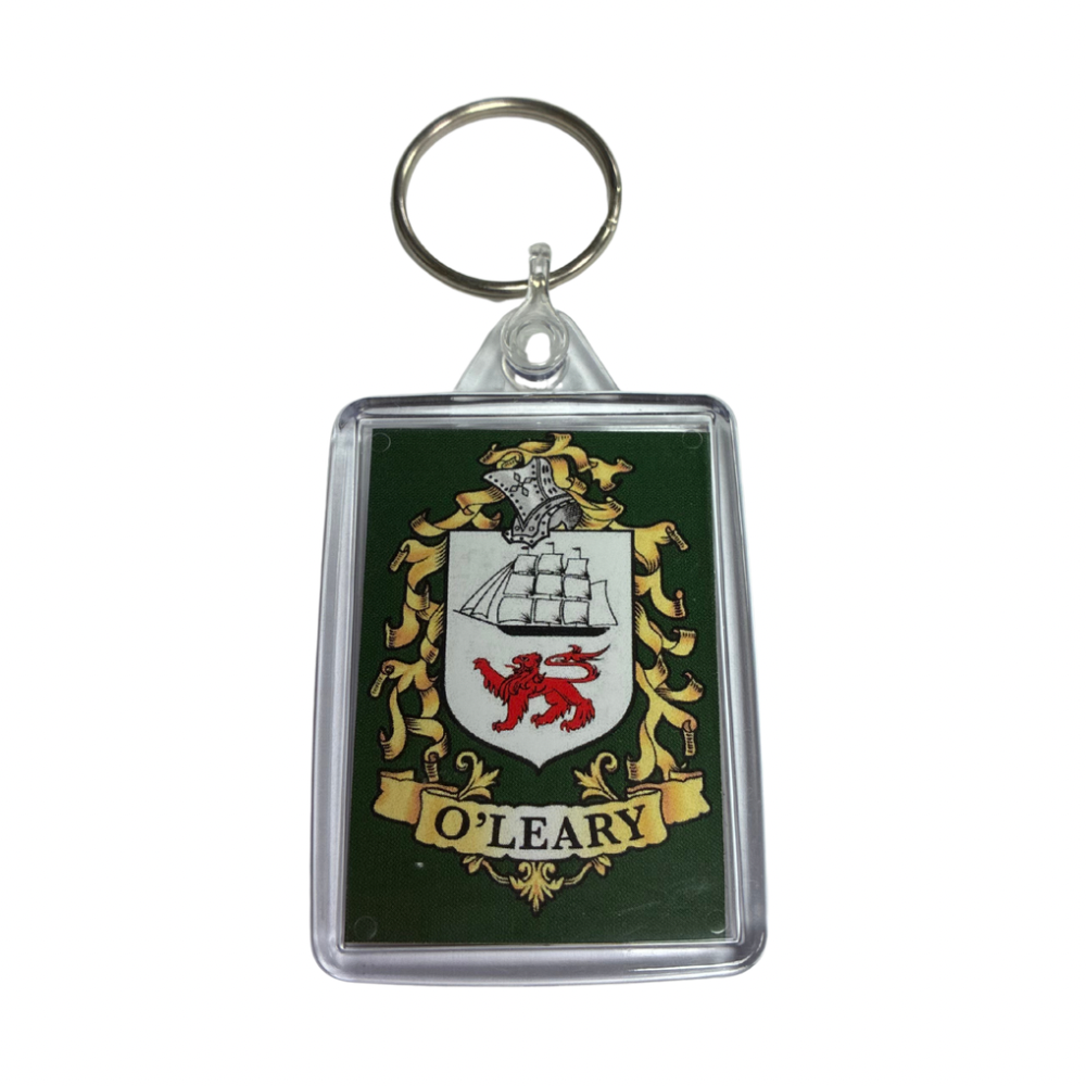 O'Leary Surname Family Crest Keyring