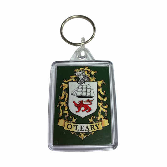 O'Leary Surname Family Crest Keyring