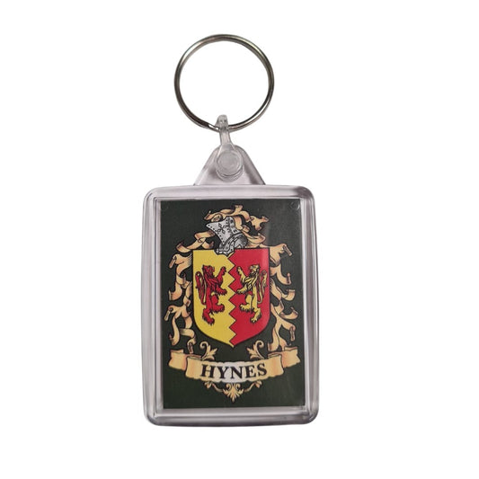 Hynes Surname Family Crest Keyring