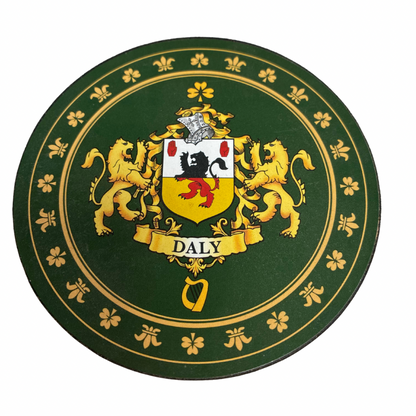 Daly Family Surname Crest Coaster