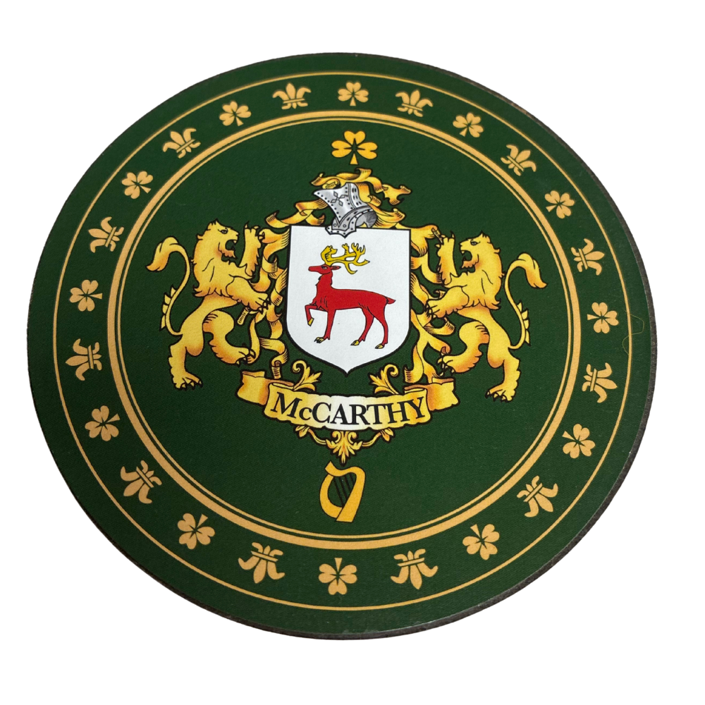 McCarthy Family Surname Crest Coaster