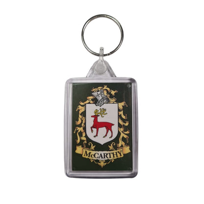McCarthy Surname Family Crest Keyring