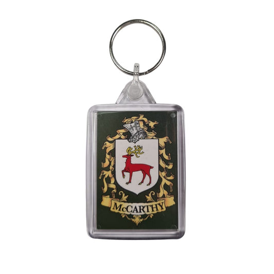 McCarthy Surname Family Crest Keyring