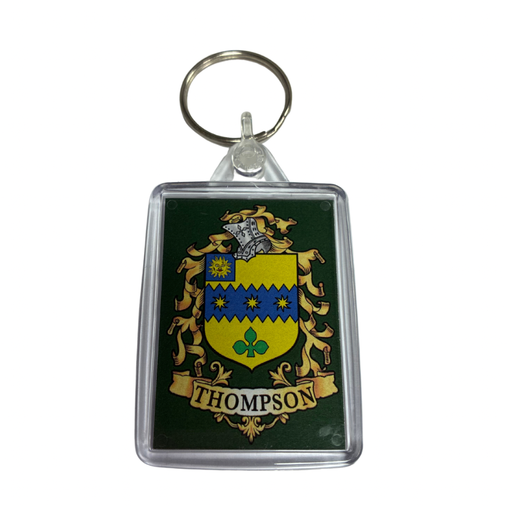 Thompson Surname Family Crest Keyring