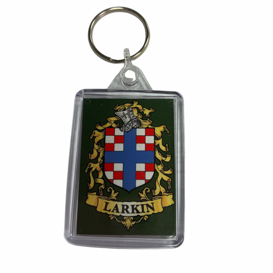Larkin Surname Family Crest Keyring