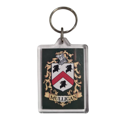 Mulligan Surname Family Crest Keyring