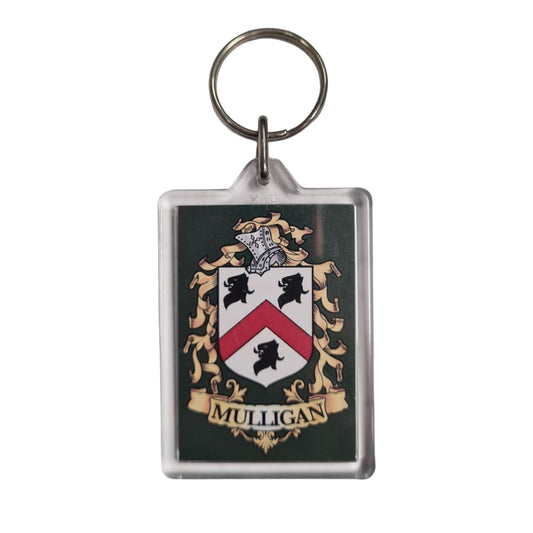 Mulligan Surname Family Crest Keyring
