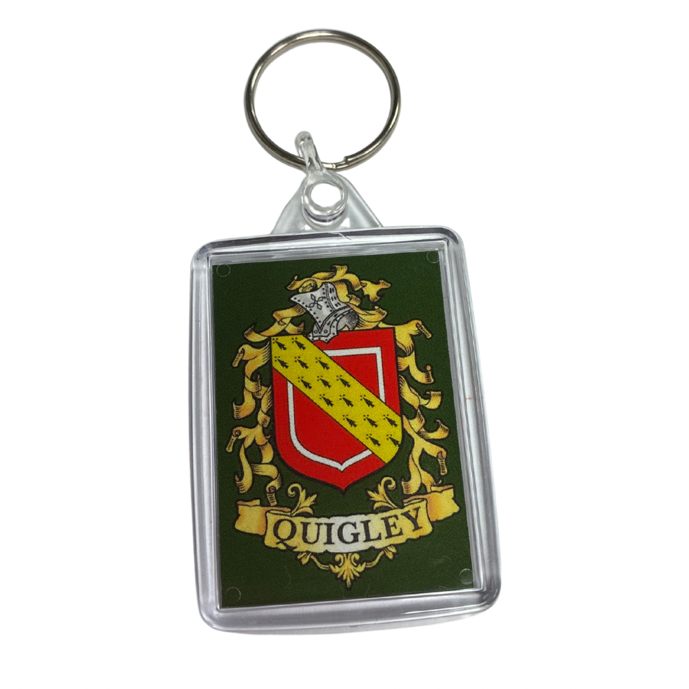 Quigley Surname Family Crest Keyring