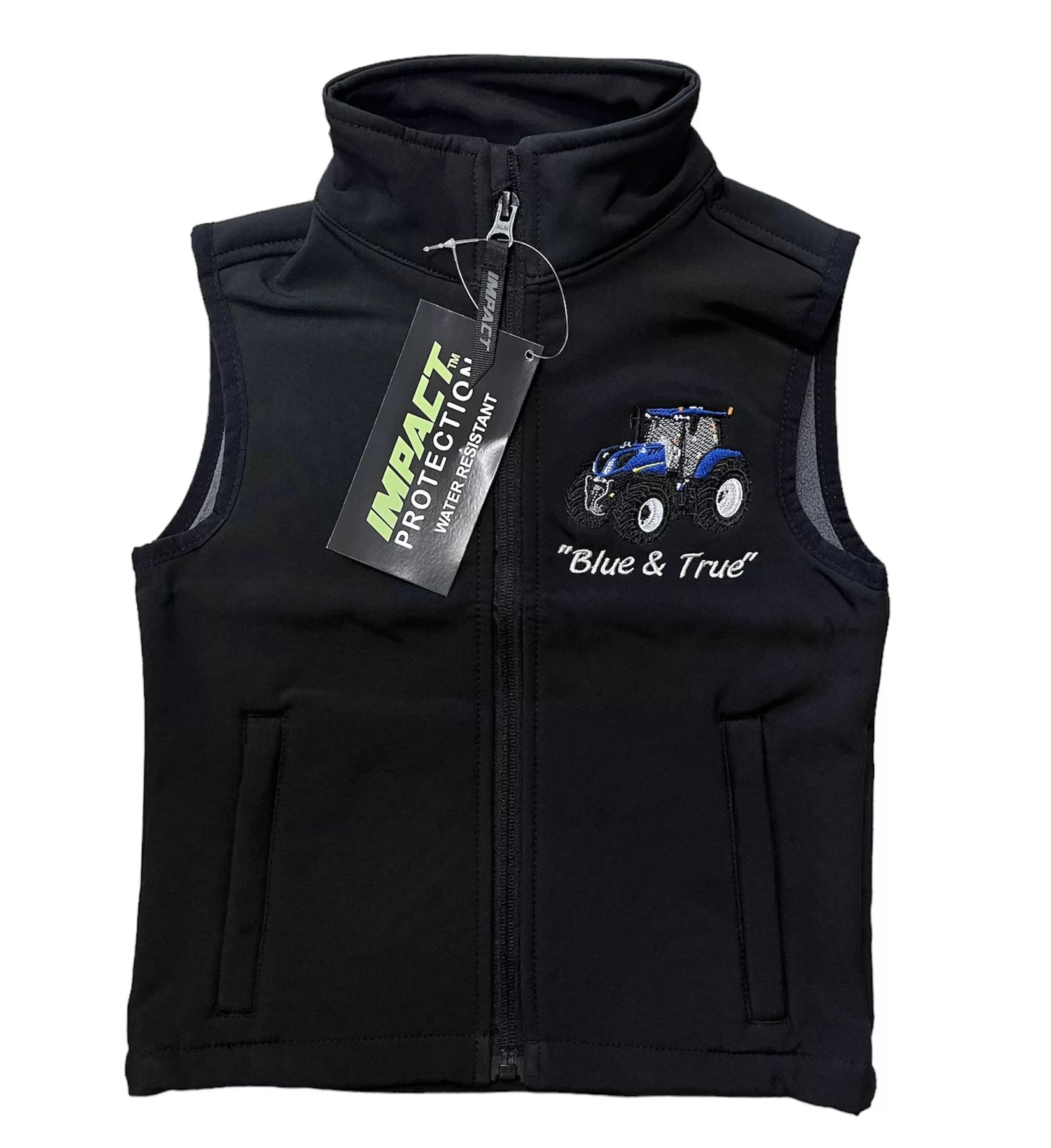 Kids Impact Black Softshell Water resistant Gilet