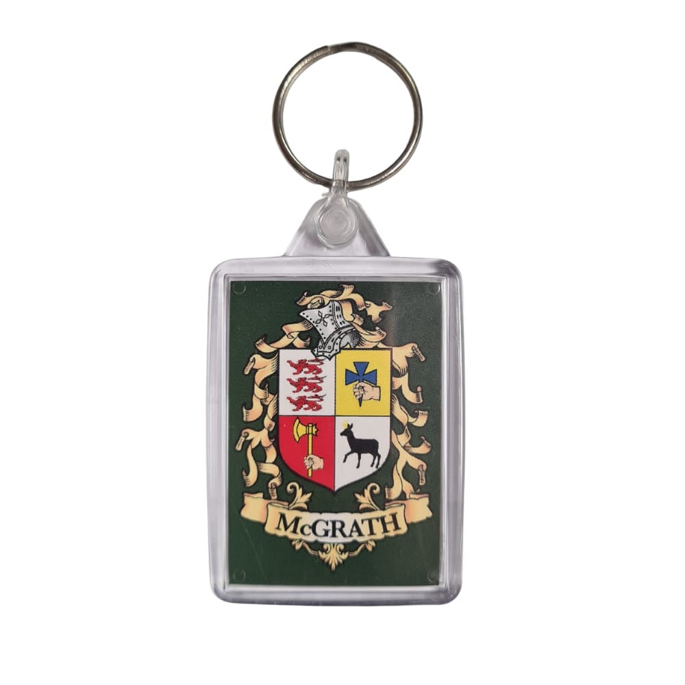 McGrath Surname Family Crest Keyring