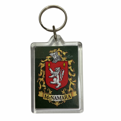 McNamara Surname Family Crest Keyring
