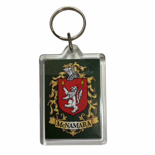 McNamara Surname Family Crest Keyring