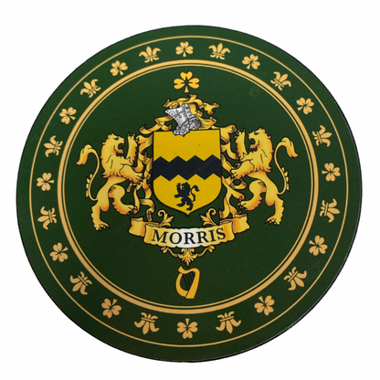 Morris Family Surname Crest Coaster