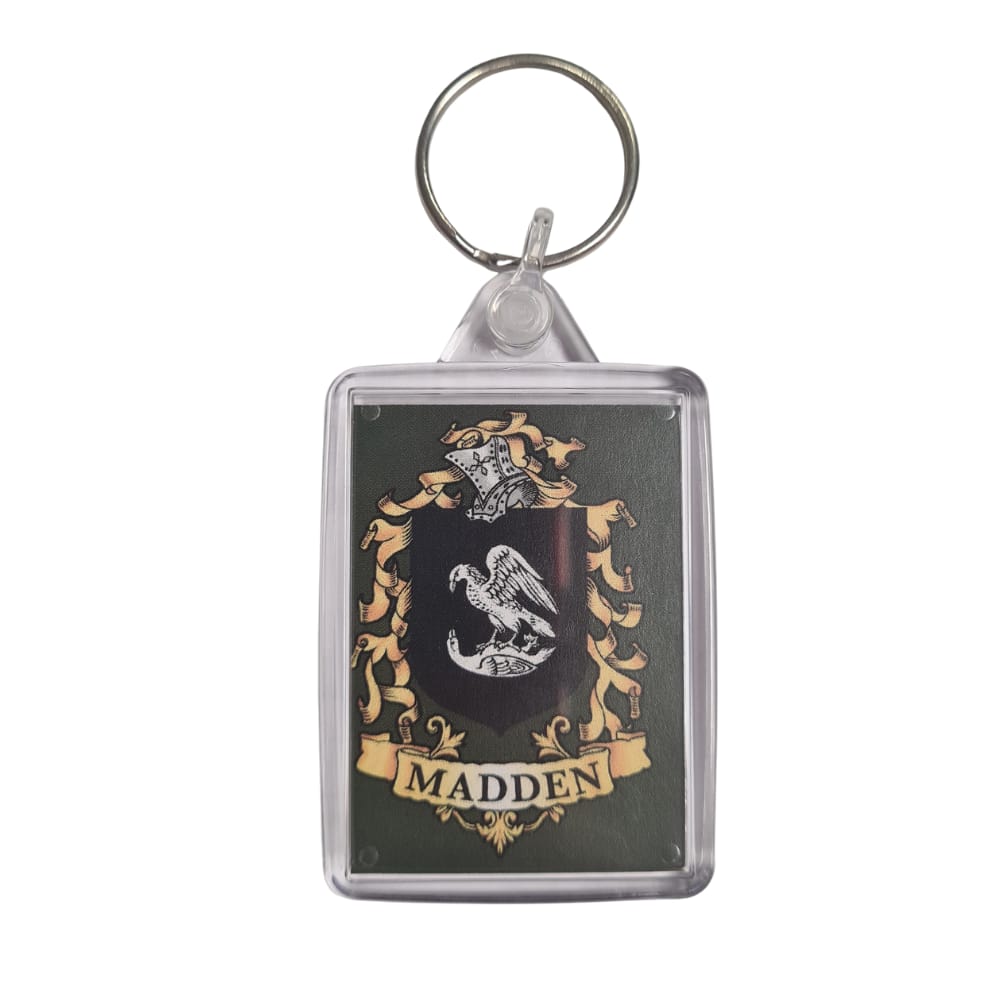 Madden Surname Family Crest Keyring