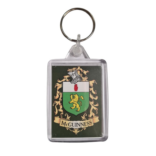 McGuinness Surname Family Crest Keyring
