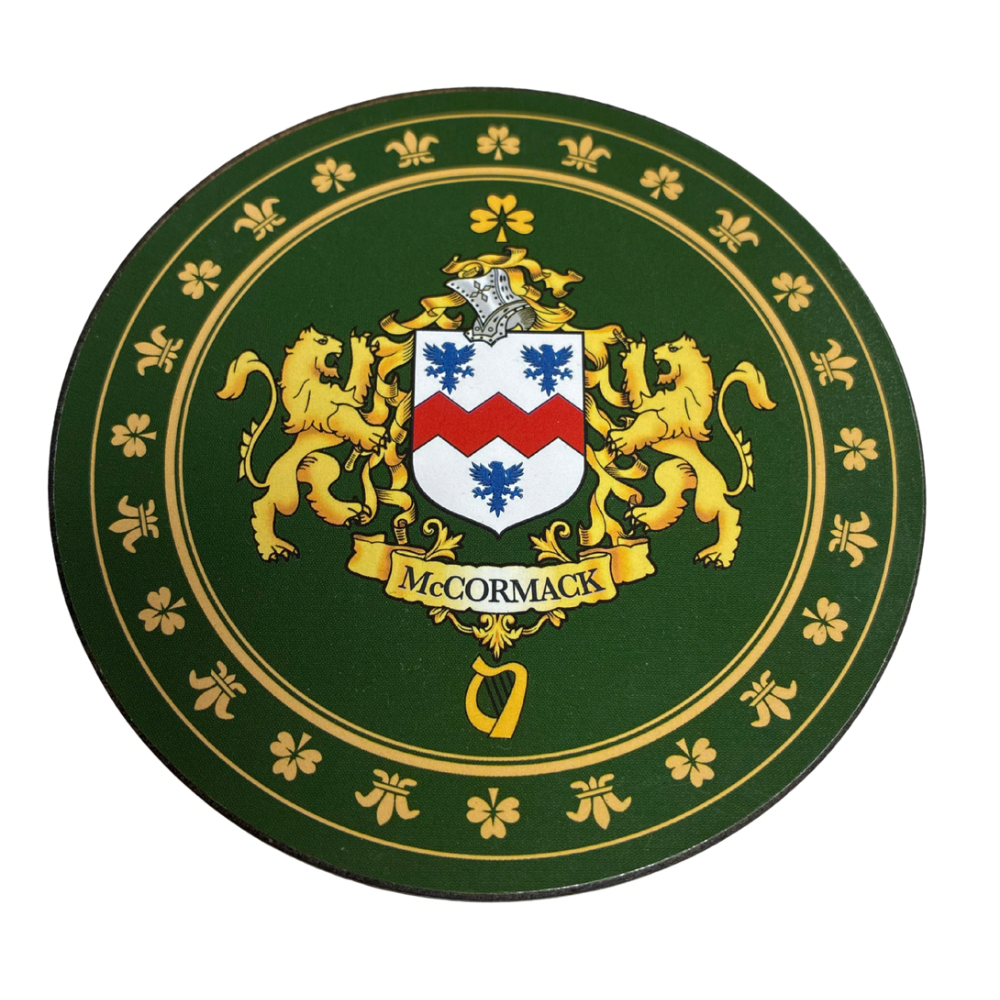 McCormack Family Surname Crest Coaster