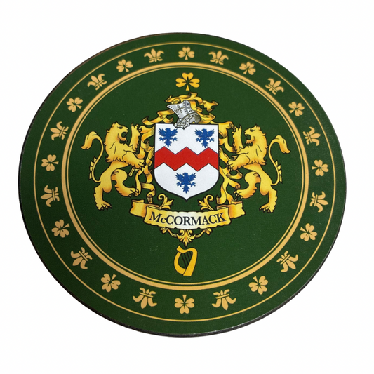 McCormack Family Surname Crest Coaster
