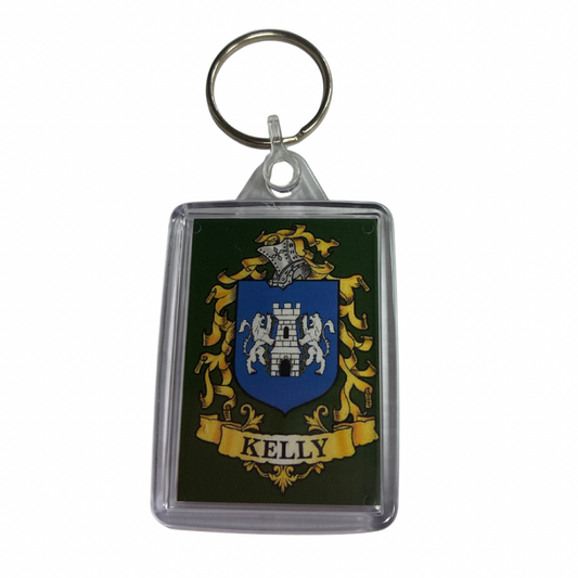 Kelly Surname Family Crest Keyring
