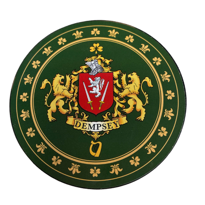 Dempsey Family Surname Crest Coaster