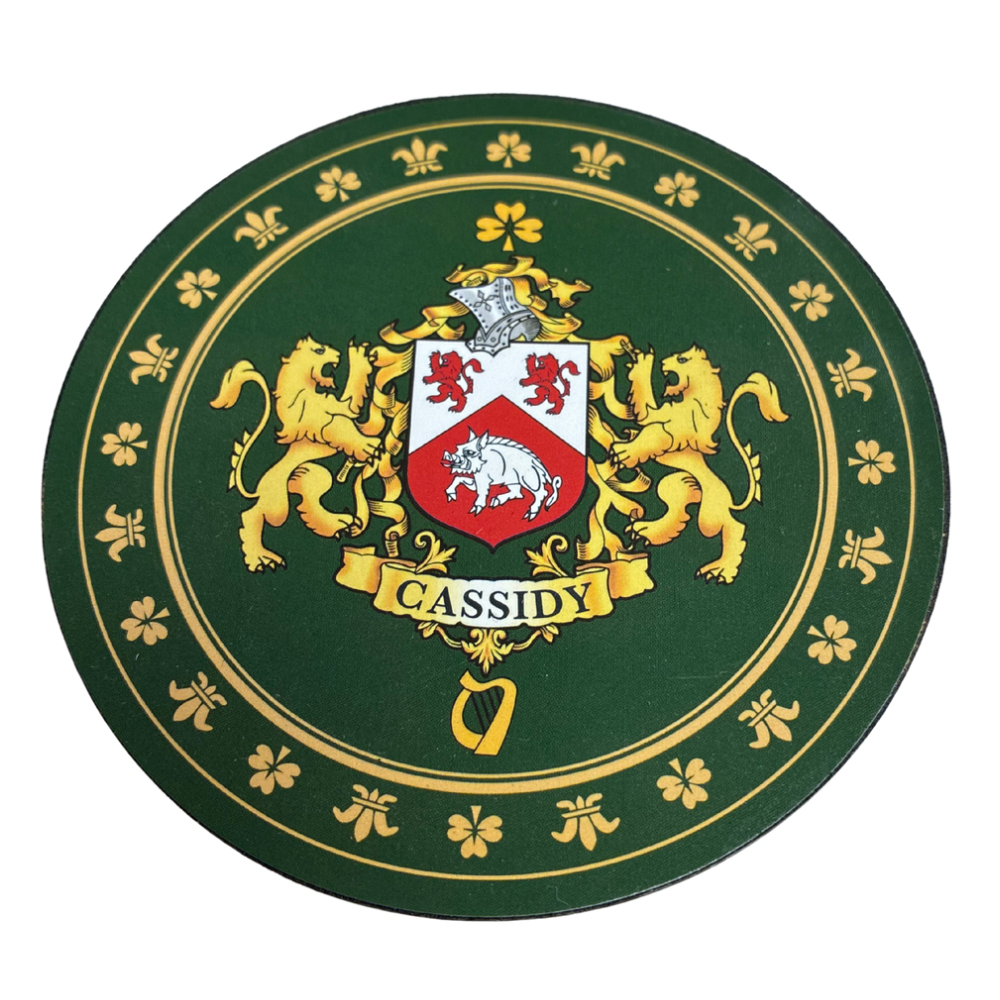 Cassidy Family Surname Crest Coaster