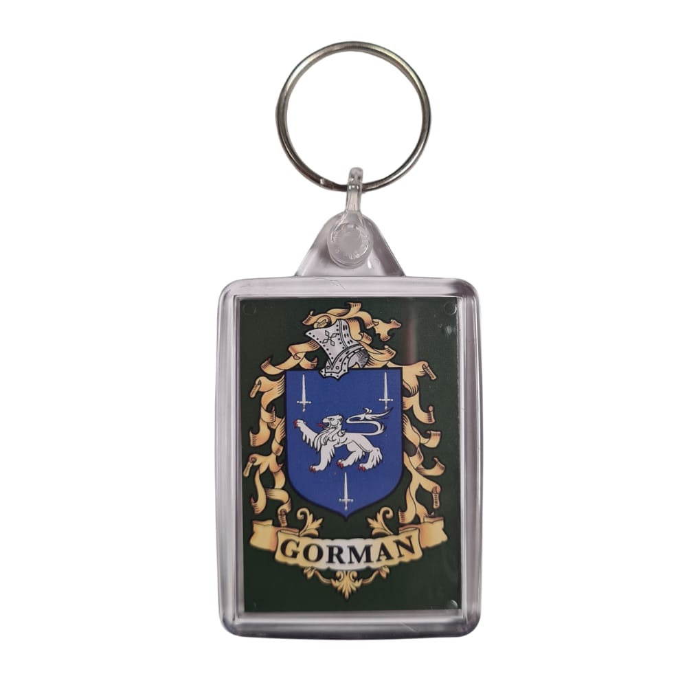 Gorman Surname Family Crest Keyring