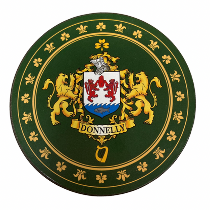Donnelly Family Surname Crest Coaster