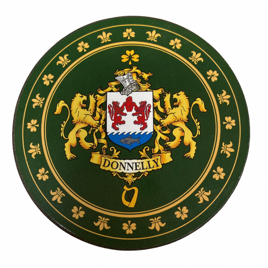 Donnelly Family Surname Crest Coaster