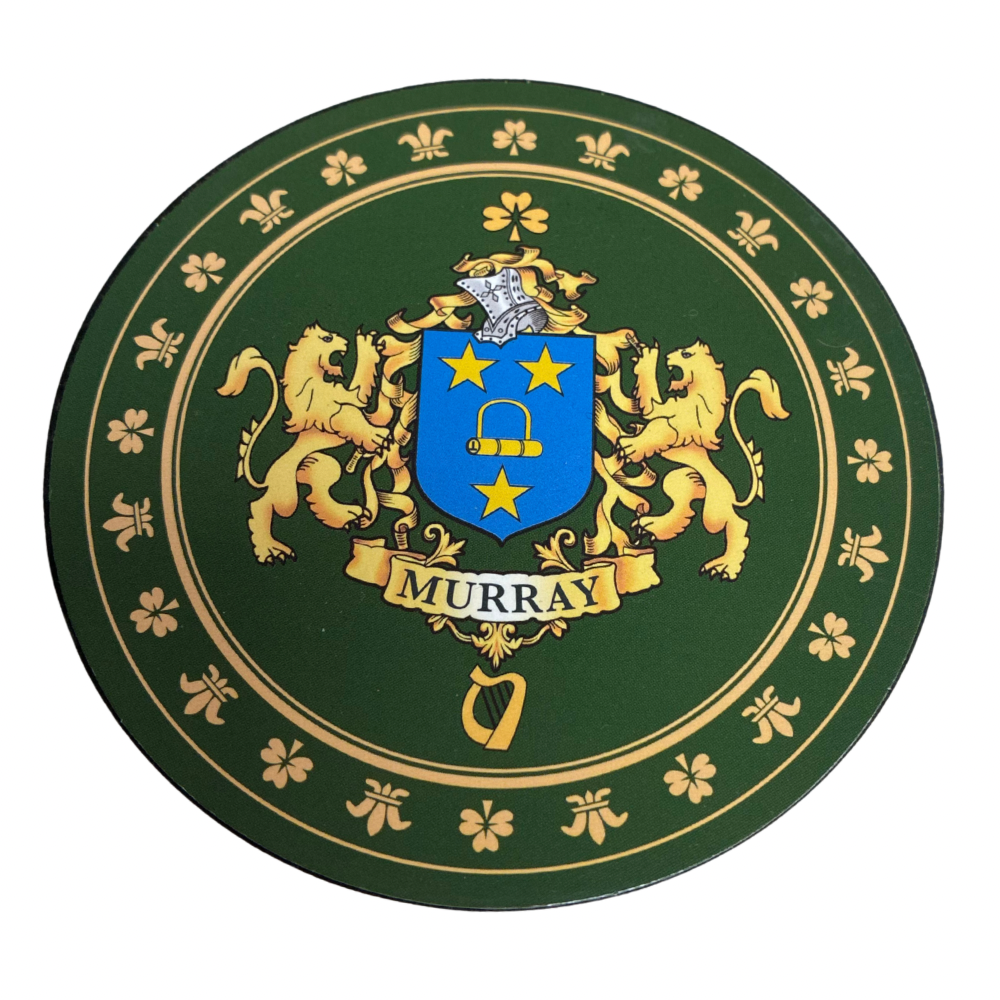 Murray Family Surname Crest Coaster