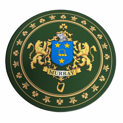 Murray Family Surname Crest Coaster