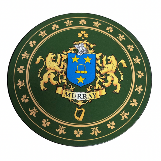 Murray Family Surname Crest Coaster