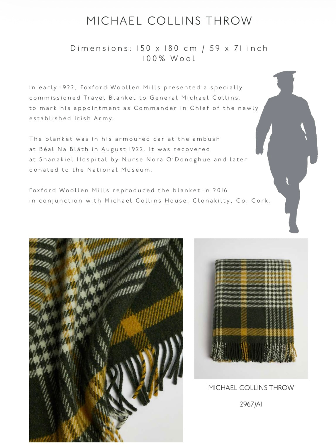 Michael Collins Foxford Throw