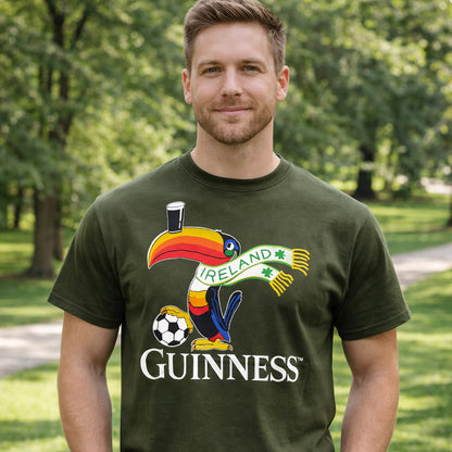 Guinness Bottle Green Football Toucan T-Shirt