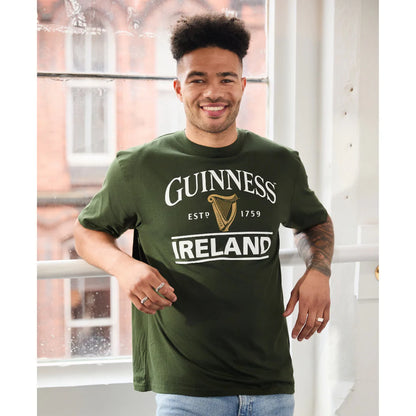 Guinness Harp Ireland Bottle Green Men's T-Shirt
