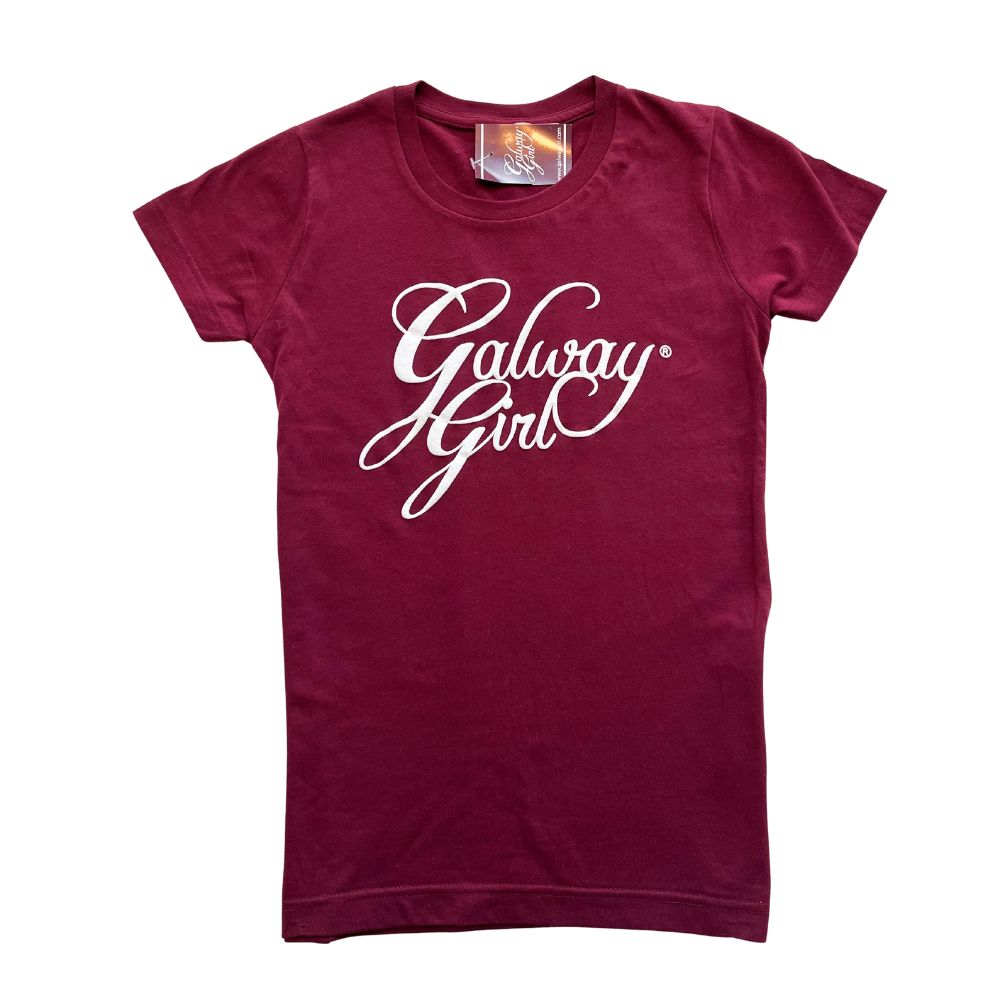 Galway Girl Burgundy T-Shirt for Women