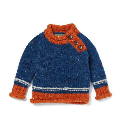 Gealach Aran Woollen Mills Baby Roll Neck Crew -Twinkle