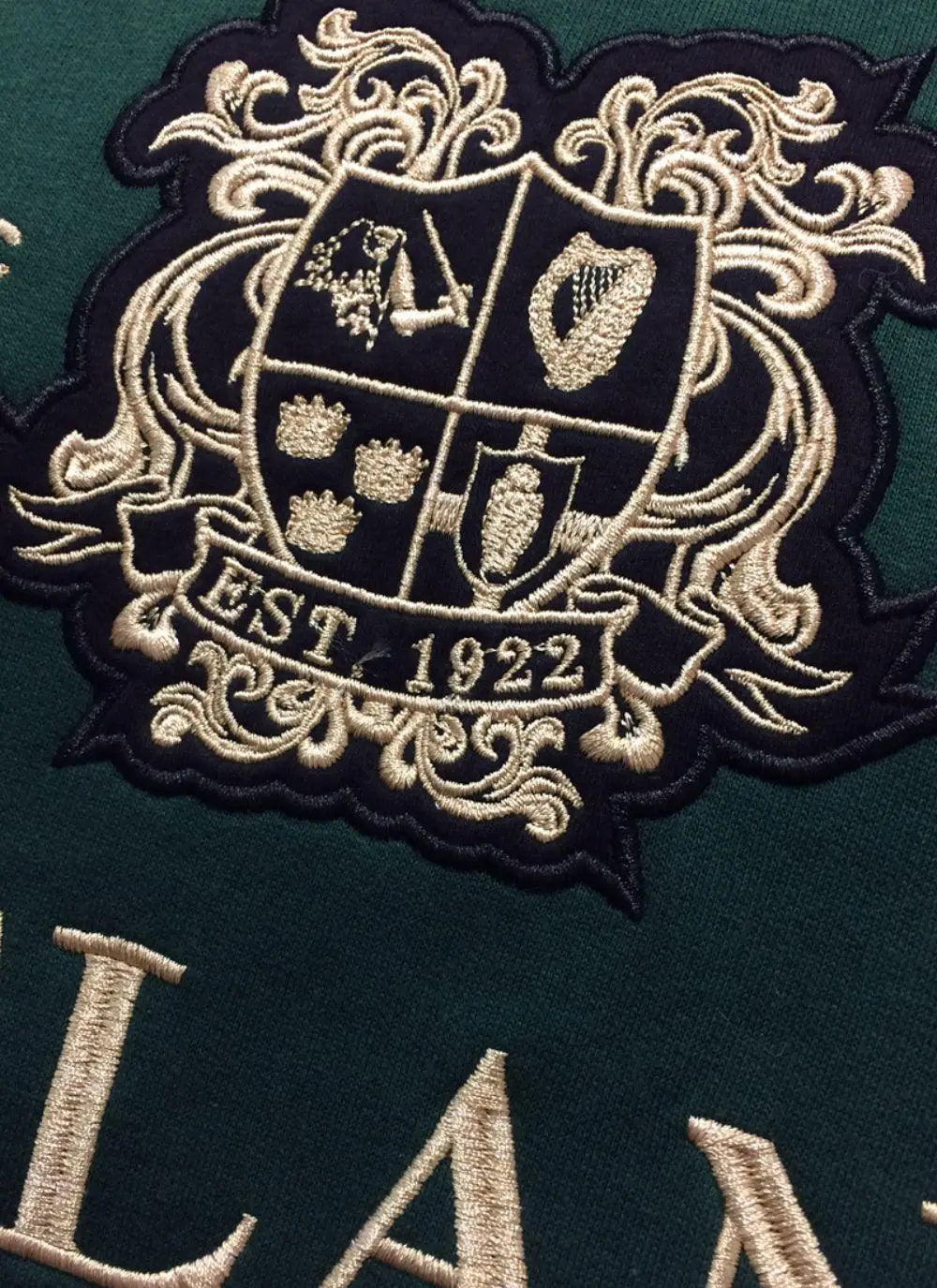 Bottle Green Ireland Embroidered Unisex Hoodie