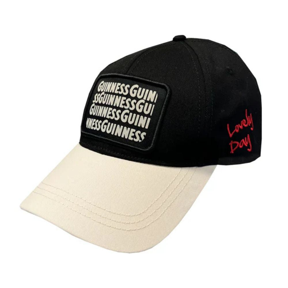 Guinness Black & Cream Woven Badge Baseball Cap
