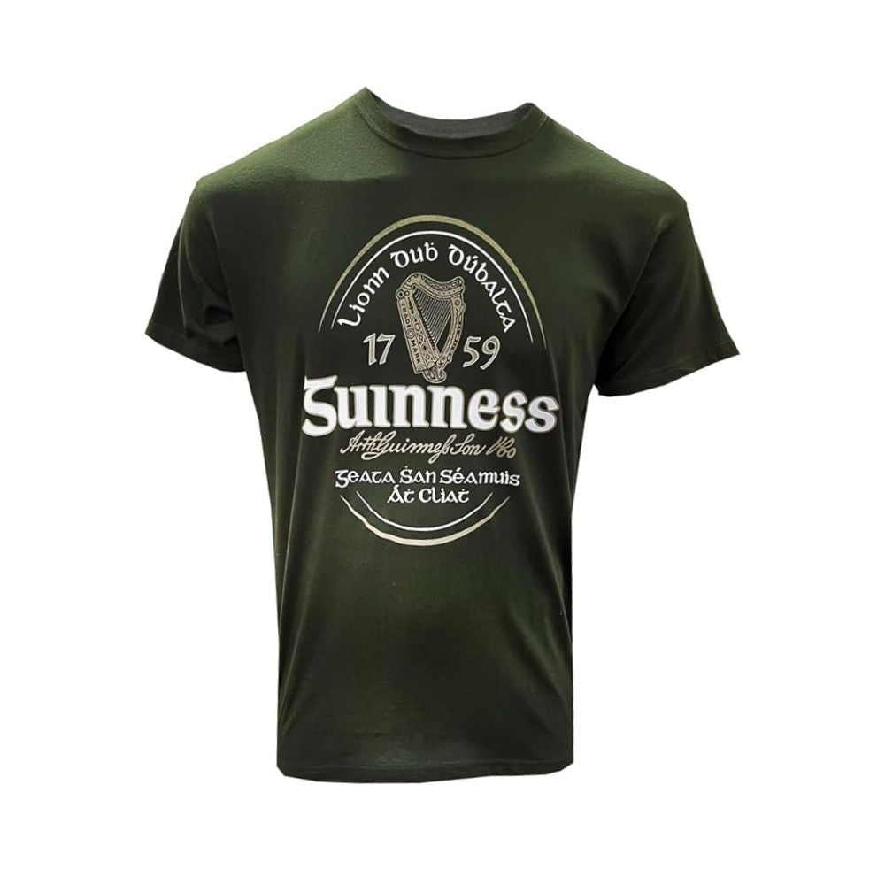 Guinness Bottle Green Irish Label Men's T-Shirt