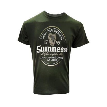 Guinness Bottle Green Irish Label Men's T-Shirt
