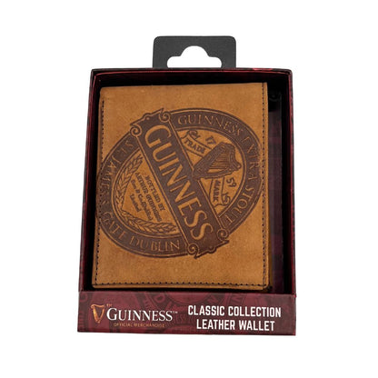 Guinness Brown Leather Wallet With Classic Collection Label Design