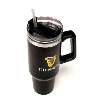 Guinness Contemporary Large Metal Travel Mug with Straw