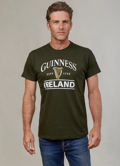 Guinness Harp Ireland Bottle Green Men's T-Shirt